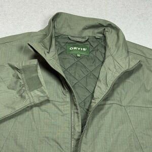 Orvis Lightweight Quilted Insulated Jacket Mens Extra Large Sage Green Full Zip